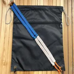 ナップサック パラコード 無地 オレンジ 黒 青 Y2K グランジ sk8