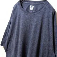 ラッセルアスレティック 袖先ワンポイントロゴ Tシャツグレー灰色L古着