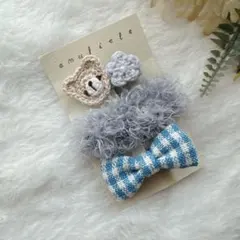 ヘアクリップセット くま 花 リボン