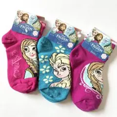 Frozen アナ雪 エルサ アナ 靴下 ソックス 3足セット 14-16cm