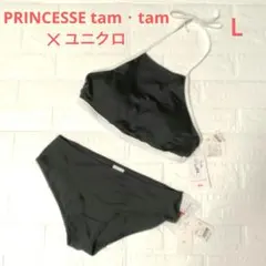 ユニクロ 水着 ビキニ スイムウェア ハイネック プリセスタム・タム ブラックのサムネイル
