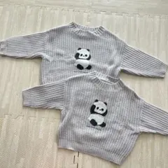 しまむら ニット キッズ ベビー パンダ 100cm 80cm