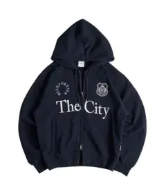 WISH FOR EVER ネイビー ジップパーカー