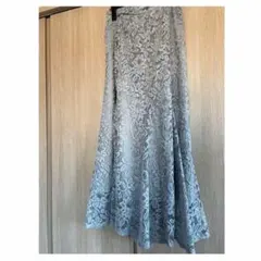 MISCH MASCH ミッシュマッシュ レースフレアロングスカート ブルー