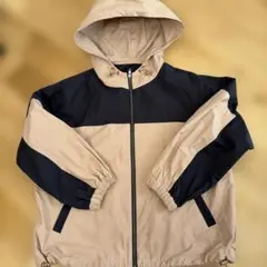 フード付きマウンテンパーカー ピンク×黒