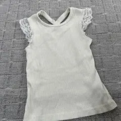 オフホワイト ノースリーブタンクトップ 120