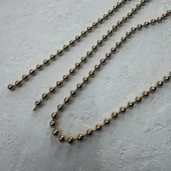 【ステンレス】ボールチェーン ゴールド 1m アレルギー対応