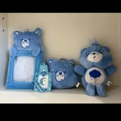 ダイソー ケアベア ブルー ぬいぐるみセット 青