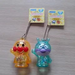 シャカシャカクリアキーホルダー ★アンパンマン バイキンマン 2個