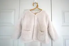 無印　ボアフリースジャケット　アイボリー　きなり