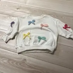 バースデイ kaeさんコラボ moimoi プルオーバー リボン トレーナー