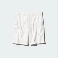 UNIQLOチノショーツ リラックスフィット ホワイトショートパンツ メンズ