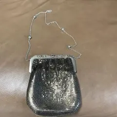 アメリカ製　アンティーク　メタル パーティーバッグ ビーズ装飾