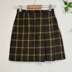 美品！貝內頓 羊毛100% 格紋迷你裙 38 義大利製