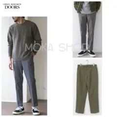 アーバンリサーチドアーズ ストレッチテーパード バックゴムパンツ トラウザー