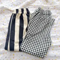 キッズ　ズボン　100cm 子ども　ストライプ　チェック　長ズボン