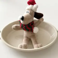 新品 グルミット ぬいぐるみマスコット クリスマス キーホルダー