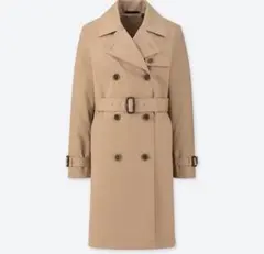 UNIQLO ユニクロ　撥水加工トレンチコート　M ベージュ ダブルブレスト
