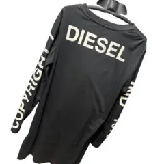 DIESEL 長袖チャックデザインカットソー ブラック SサイズロンTのサムネイル