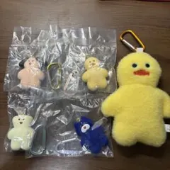 【新品未開封】mojojojoフィギュアマスコット4種＋カラビナキーホルダー1点