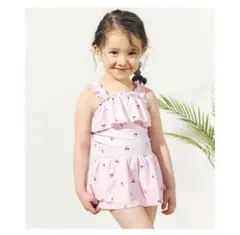 アプレレクール　水着　ピンク　さくらんぼ　90