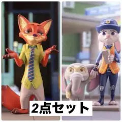 TOPTOY　ズートピア　フィギュア　2点セット　ニック　ジュディ　フィニック