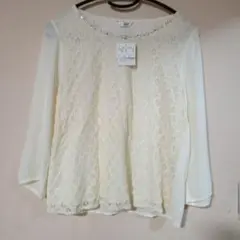 GLACIER アイボリー レース トップス L