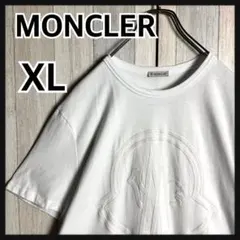 3859【QR鑑定済・美品・XL】モンクレール ビッグセンターロゴ Tシャツ
