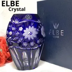 未使用保管品 ELBE CRYSTAL エルベクリスタル 切子 花瓶 ガラス細工