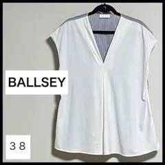 【BALLSEY】Vネック フレンチスリーブ ブラウス トップス レディース38のサムネイル
