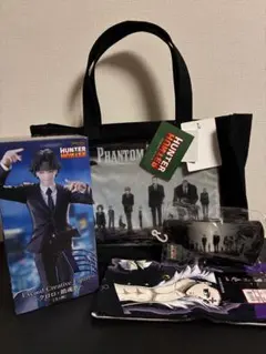 ハンターハンター　クロロ　フィギュア しまむらコラボのトートバッグ、マルチケース