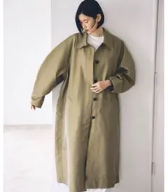 トゥデイフル TODAYFUL サテンツイル コート オリーブ 36