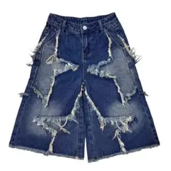 SHEIN ダメージデニムハーフパンツ 9Yサイズ　Y2K