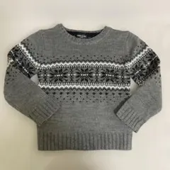 【COMME CA ISM】子供用ノルディック柄セーター 100サイズ