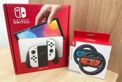 Nintendo Switch有機ELモデル ホワイトHEG-001 ハンドル付