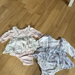 フラワープリントロンパース2点セット