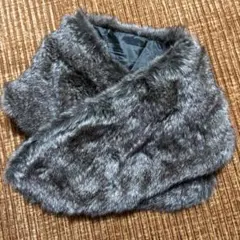 ファーマフラー ブラウン系　巻きえり