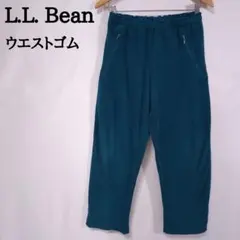L.L. Bean フリースパンツ S グリーン ポケット ウエストゴム4340