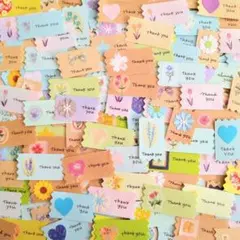 サンキューシール　60枚　セット　ハンドメイド　フレークシール　大量