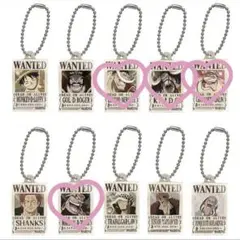ワンピース 手配書 WANTED ウォンテッドプレート キーホルダー 4点セット