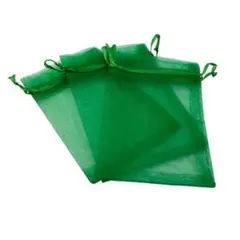 オーガンジー巾着袋　9×12cm 20枚　グリーン