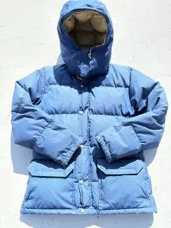 The north face 茶タグ　80’s フード付き　青グースダウン