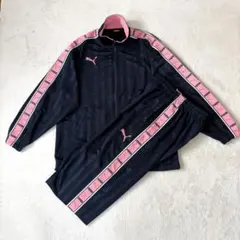 廃盤品 PUMA プーマ ジャージ 上下セット Y2K ピンク 紺 S Mのサムネイル