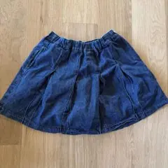 デニムフレアスカート 130cm ダークブルー
