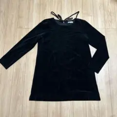 SPORTIFF ブラック リボン付き長袖チュニック サイズ4