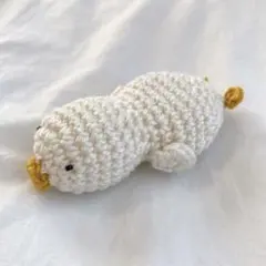手編み あひるのあみぐるみ ホワイト
