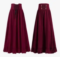 UpdateClassic バーガンディ ハイウエストスカート Lサイズ