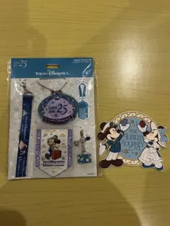 非売品 東京ディズニーシー 25周年 バケパ 限定 ジュビリーバッジ