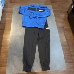 プーマ PUMA ポリ トレーニングスーツ CL B 150サイズ 青/黒
