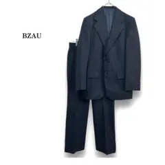 美品【BZAU】メンズスーツ上下　ベスト付スリーピース　フォーマル　結婚式　紺色